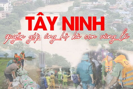 Tây Ninh kêu gọi ủng hộ đồng bào miền Bắc bị thiệt hại do bão số 3