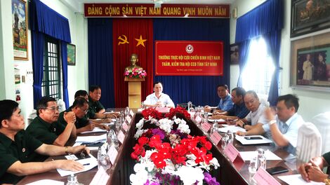 Trung ương Hội Cựu chiến binh Việt Nam: Làm việc với Hội Cựu chiến binh tỉnh Tây Ninh