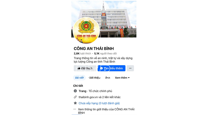 Đẩy mạnh tuyên truyền trên trang fanpage Công an Thái Bình