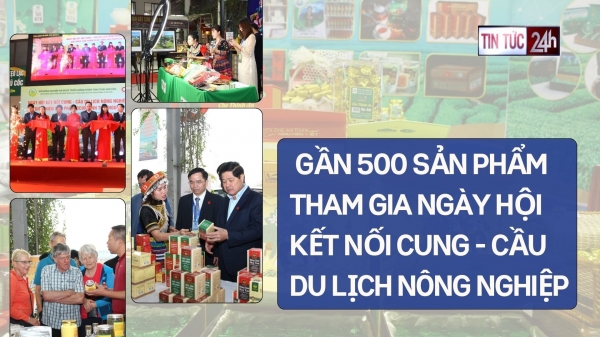 Tin tức 24h ngày 8/3/2024: Gần 500 sản phẩm tham gia Ngày hội kết nối cung - cầu du lịch nông nghiệp