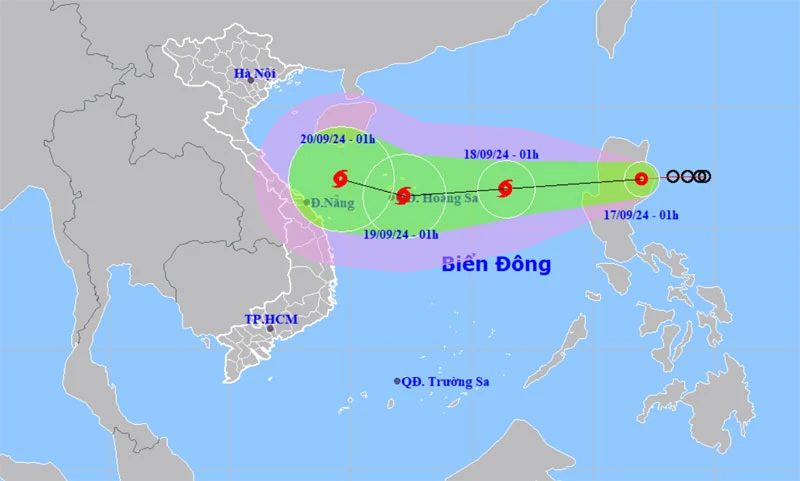 Áp thấp nhiệt đới tiến sát Biển Đông sắp mạnh lên thành bão