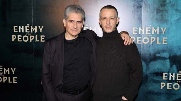 Jeremy Strong and Michael Imperioli's An Enemy Of The People performance interrupted by climate protesters