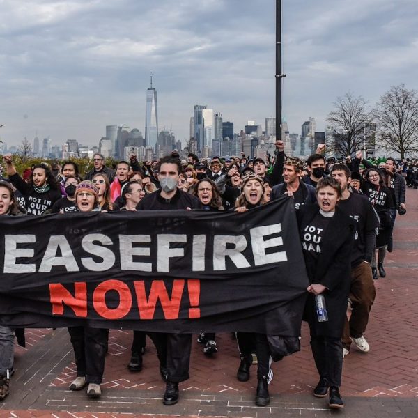 Dozens of pro-Palestine protesters arrested outside of Biden interview