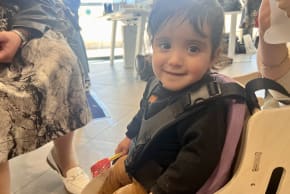 Toddler mobility chairs bring joy to children in Jerusalem