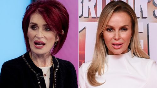 Sharon Osbourne cắt một con số glum sau khi trộm dã man ở Amanda Holden