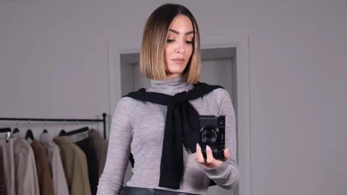 Frankie Bridge stuns in ‘sexy’ leather skirt from River Island that’s ‘perfect’ for work