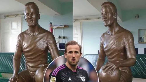 KANE YOU SEE THE RESEMBLANCE? First look at £7k sculpture of England striker Harry as it's finally revealed after being sat in storage for four years