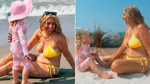 Đi tìm cái máy bay! Stacey Solomon tự hào khoe thân thể bikini mặc dù phản ứng của fan