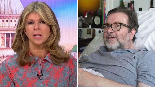 Kate Garraway gật đầu với Derek khi cô ấy tiết lộ lý do buồn tại sao cô ấy không thể bỏ phiếu