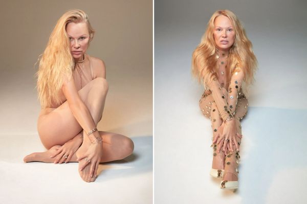 Pamela Anderson, 56, wears nude bodysuit in stunning makeup-free shoot