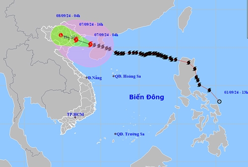 Thời tiết ngày 7/9: Bão số 3 đổ bộ, miền Bắc mưa rất to kèm gió giật