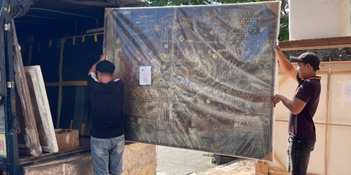 66 artworks set off for the zone IV Fine-Art Exhibition