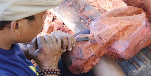 Wooden sculptures - story-tellers of Co Tu culture