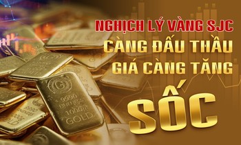 Nghịch lý vàng SJC: Càng đấu thầu giá càng tăng sốc