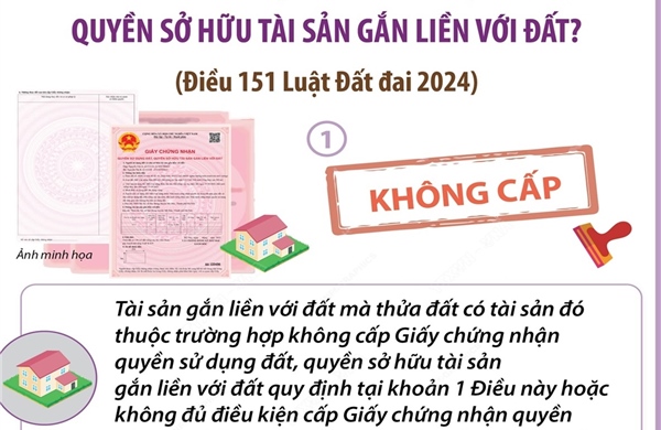 Các tài sản gắn liền với đất không được cấp Giấy chứng nhận quyền sử dụng đất, quyền sở hữu tài sản gắn liền với đất