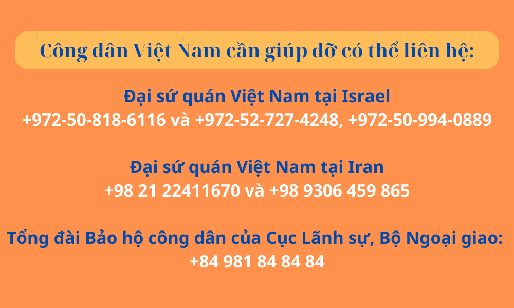 Công dân Việt Nam tại Trung Đông vẫn an toàn