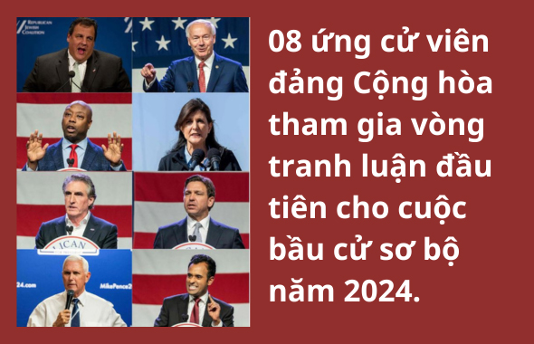 Bầu cử Mỹ 2024: Bắt đầu cuộc tranh luận giữa các ứng cử viên đảng Cộng hòa