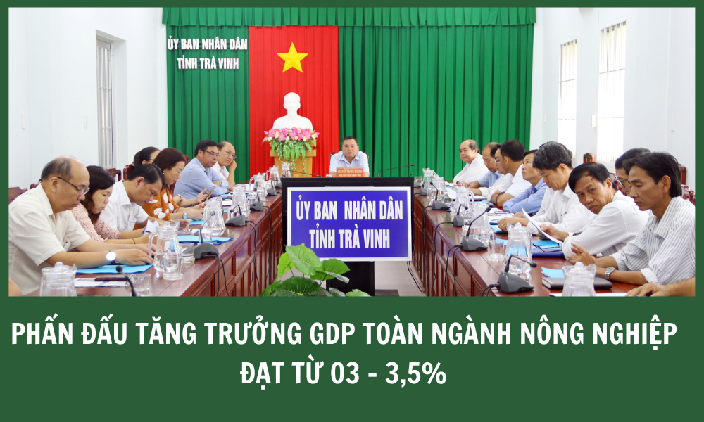 Năm 2024: Phấn đấu tăng trưởng GDP toàn ngành nông nghiệp đạt từ 03 - 3,5%