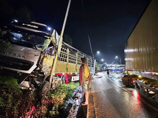 9 injured in 3-vehicle crash in central Vietnam