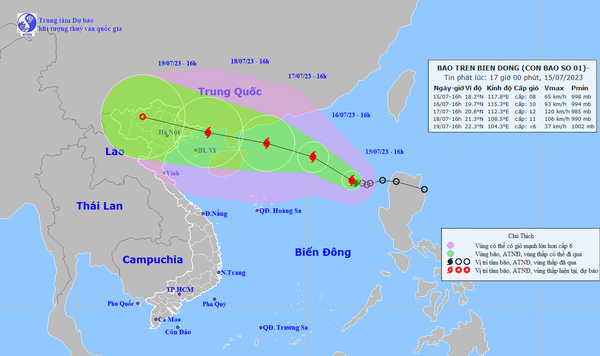 Storm Talim enters East Vietnam Sea