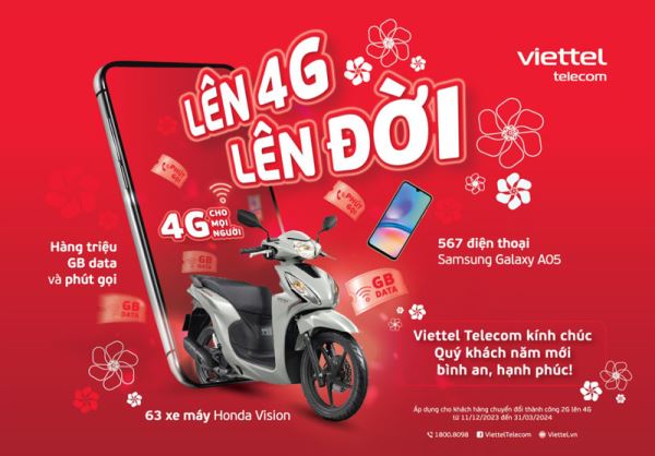 Cùng Viettel Tuyên Quang “Lên 4G, Lên đời” cho “Dế”, trúng luôn “xế” xịn