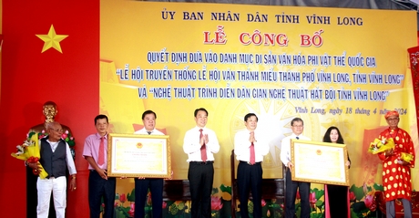 Vĩnh Long có thêm 2 di sản văn hoá phi vật thể quốc gia