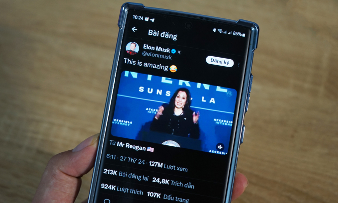 Elon Musk 'phát tán' video deepfake về Kamala Harris