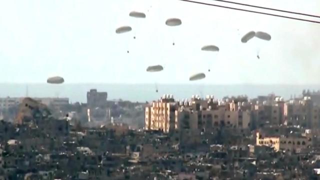 U.S. continues food airdrops into Gaza