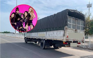 HOT: Xe tải vận chuyển vật dụng concert BLACKPINK đã có mặt tại sân vận động Mỹ Đình Hà Nội