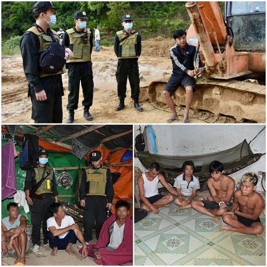 Hàng trăm cảnh sát bao vậy triệt phá nhóm khai thác vàng trái phép