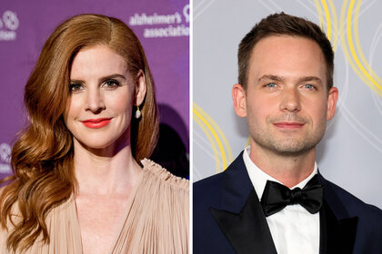 Bộ đồ Patrick J. Adams và Sarah Rafferty trở lại xem Podcast