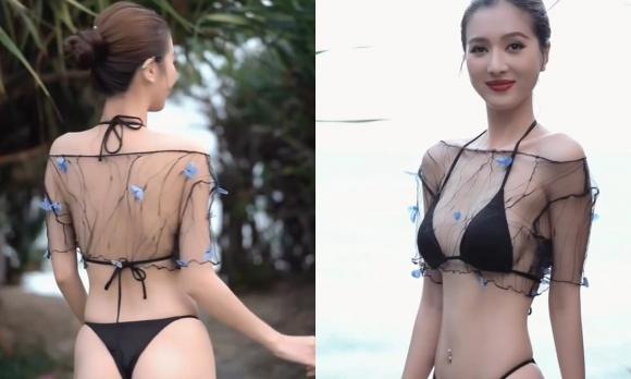 Bà xã Hồ Quang Hiếu gây sốt khi diện bikini 2 mảnh khoe đường cong cực nóng bỏng, đôi chân dài chiếm spotlight