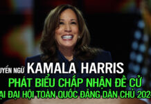 Kamala Harris phát biểu nhận đề cử tại DNC năm 2024