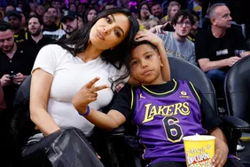 Kim Kardashian and Saint West, 8, Spend Mother-Son Outing at Los Angeles Lakers Game