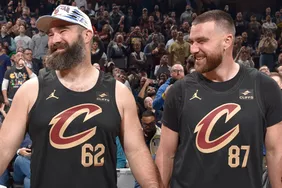 Travis and Jason Kelce Face Their Bobbleheads at Cavaliers Game: ‘I Look Way Better Than I Was Expecting’