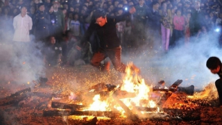 Pa Then fire jumping festival recognized as national intangible cultural heritage