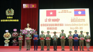 Lao students graduate from Public Security Academy of Politics