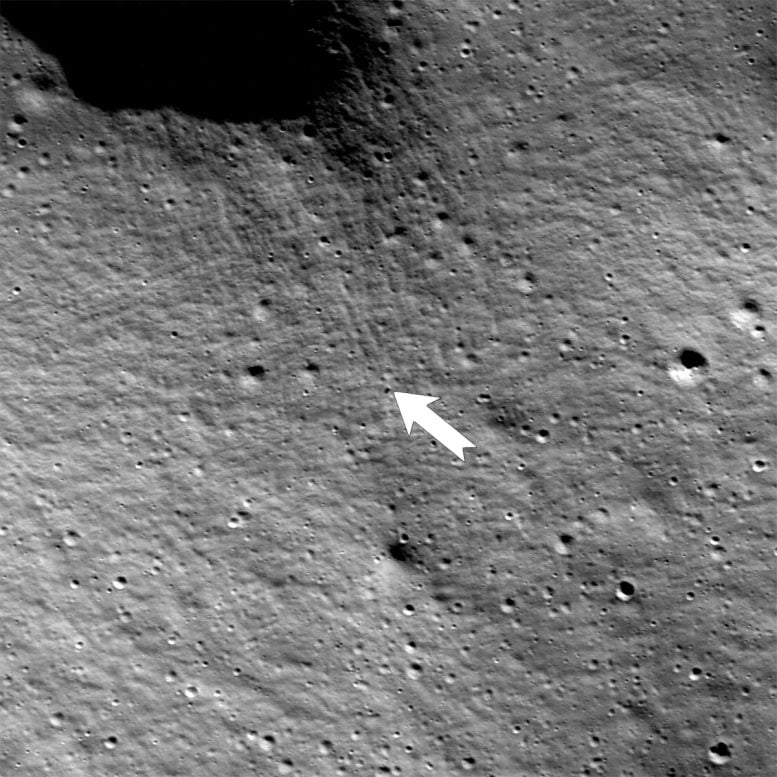 NASA’s Lunar Reconnaissance Orbiter Captures Odysseus Lander on Moon