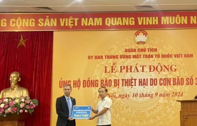 Bảo Việt ủng hộ 5 tỷ đồng gửi đến đồng bào bị thiệt hại do bão số 3 gây ra