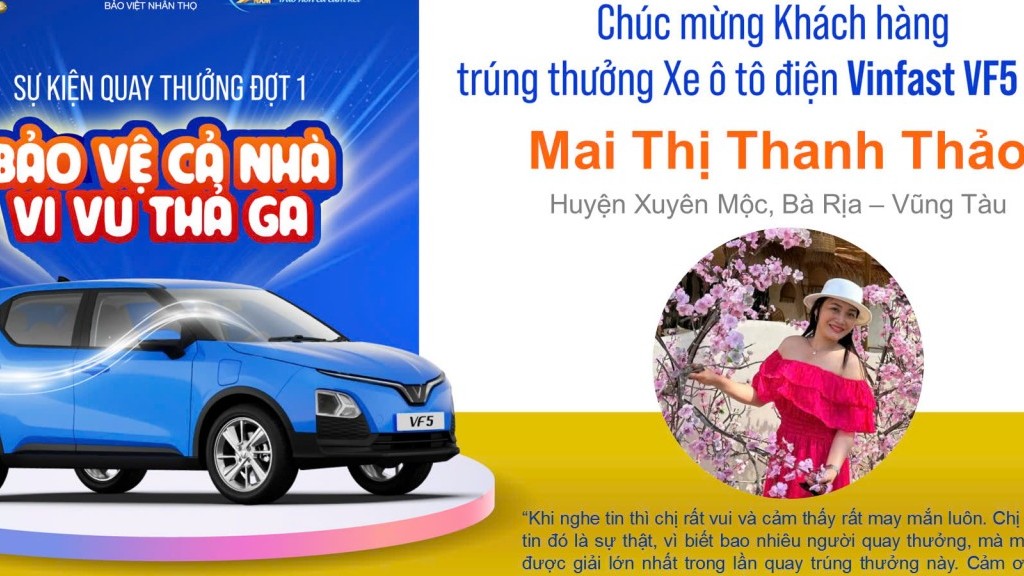 Bảo Việt Nhân thọ trao giải thưởng ô tô đầu tiên của chương trình tri ân lớn nhất năm nhân dịp sinh nhật lần thứ 28