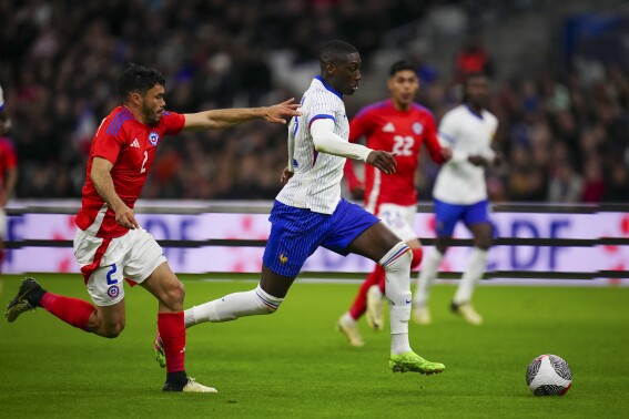 Kolo Muani scores and assists as France fails to impress in 3-2 win over Chile