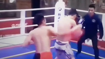 Võ sĩ bị hạ knock out vì nhìn nhầm trọng tài là đối thủ