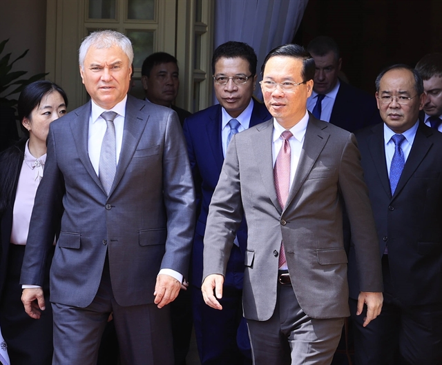 Vietnamese President welcomes Chairman of Russian State Duma