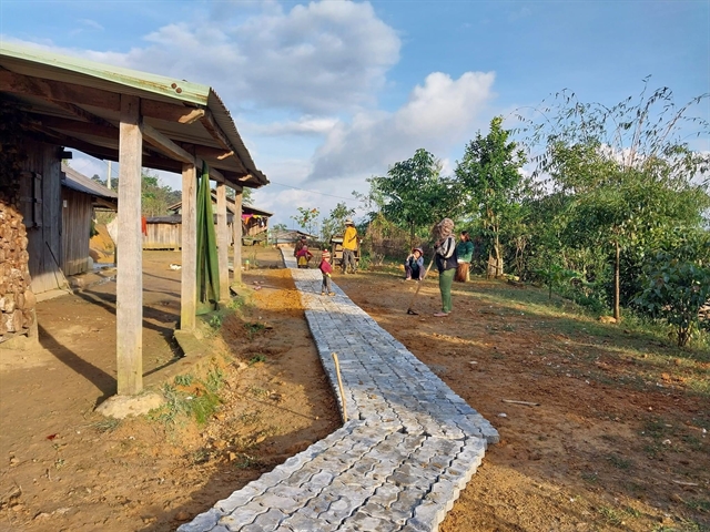 Communities help build safe houses and restore forests