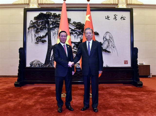 President meets top Chinese legislator in Beijing