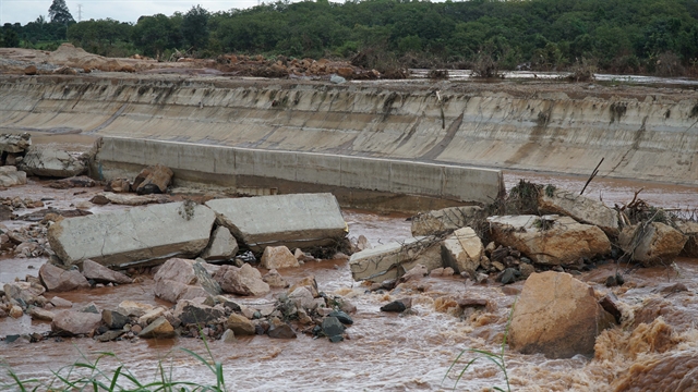 Floods damage hydropower plant in Gia Lai Province