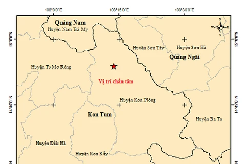 Kon Tum: Lại xảy ra động đất có độ lớn 4,0 tại huyện Kon Plông