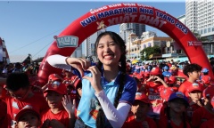 Jenny Huỳnh: 'Vui vì được nhiều runner nhí Kun Marathon nhận ra'