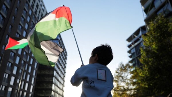 Hàng trăm ngàn người tuần hành ở London ủng hộ người Palestine