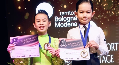 Con trai Khánh Thi, Phan Hiển vô địch dancesport thế giới lần 2